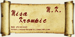 Miša Krompić vizit kartica